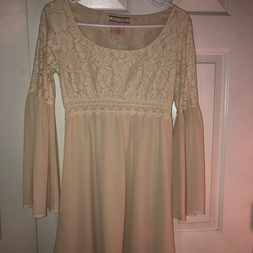 Cream lace dress